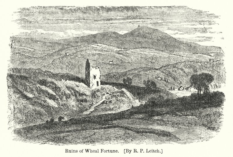 Ruins of Wheal Fortune by Richard Principal (after) Leitch
