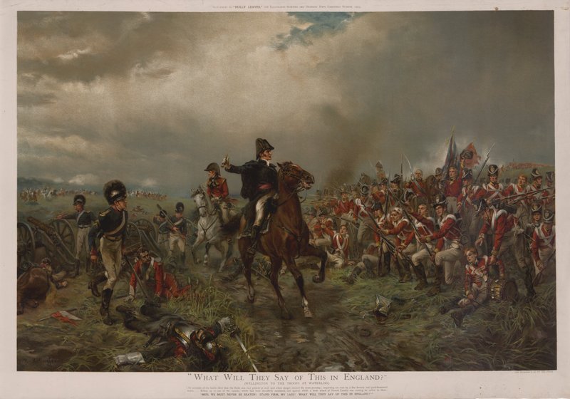 What will they say of this in England? Wellington to the troops at Waterloo by Robert Alexander Hillingford