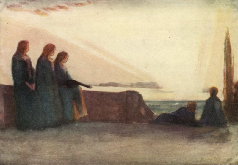 Now Fades the Glimmering Landscape on the Night, And All the Air a Solemn Stillness Holds by Robert Anning Bell