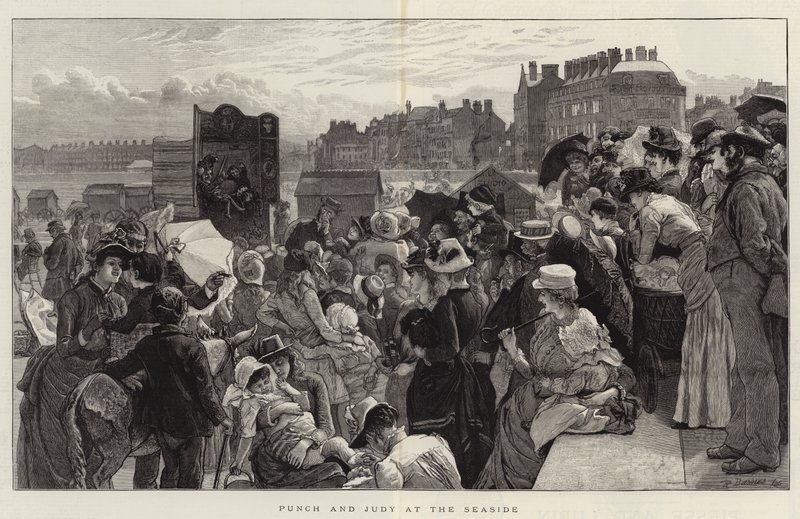 Punch and Judy at the Seaside by Robert Barnes