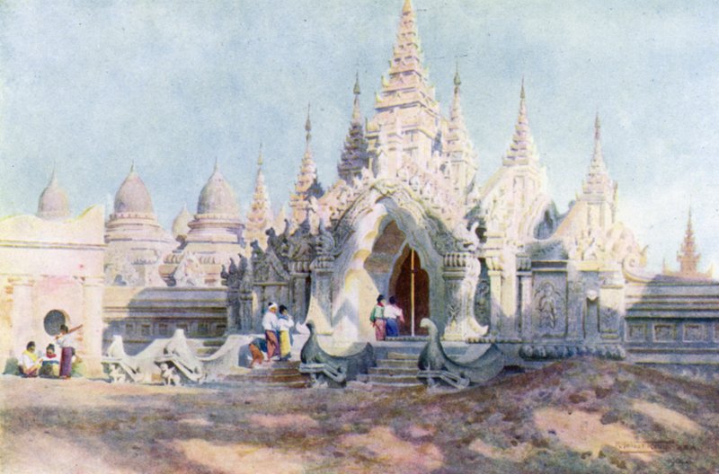 Entrance to the Kuthodau, Mandalay by Robert George Talbot Kelly