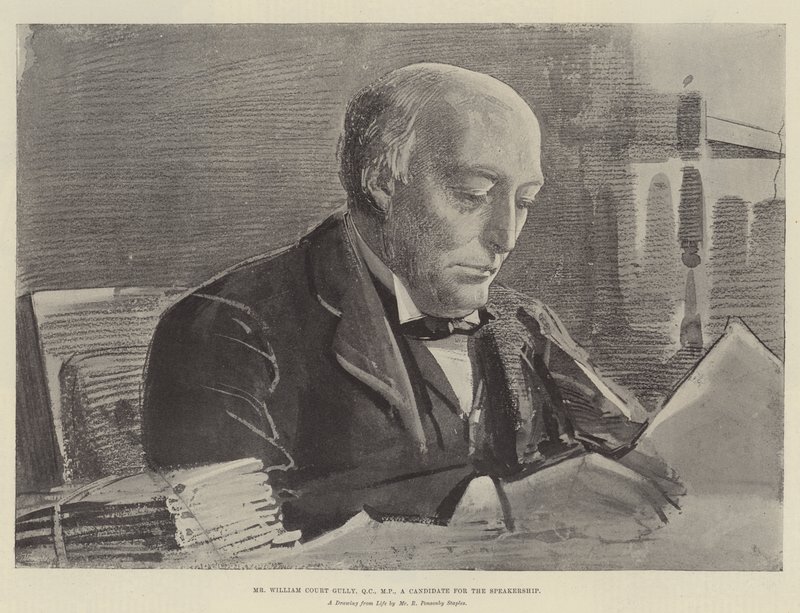 Mr William Court Gully, QC, MP, a Candidate for the Speakership by Robert Ponsonby Staples