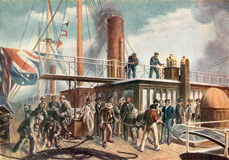 The Great Eastern Recovering the Lost Atlantic Cable by Robert (after) Dudley