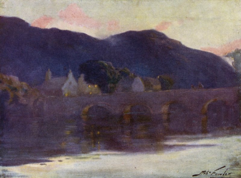 Bridge, Cwm-y-Glo, Evening by Robert (after) Fowler