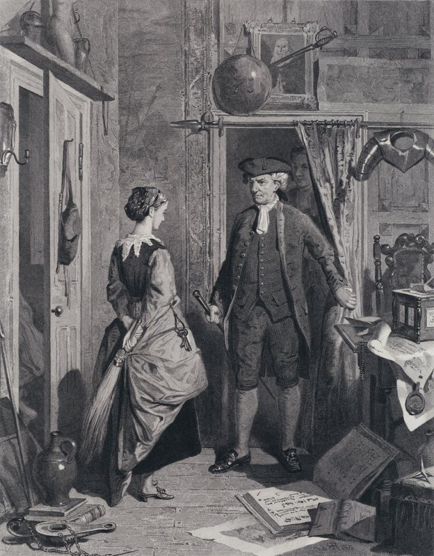 The Antiquary and Lovel Entering the Sanctum by Robert (after) Herdman