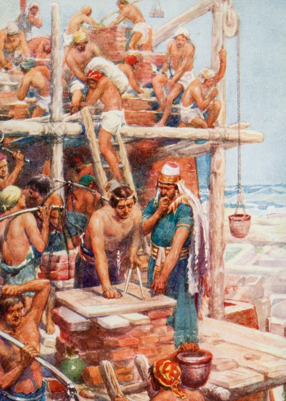 Building The Tower Of Babel by Robert Ambrose (after) Dudley