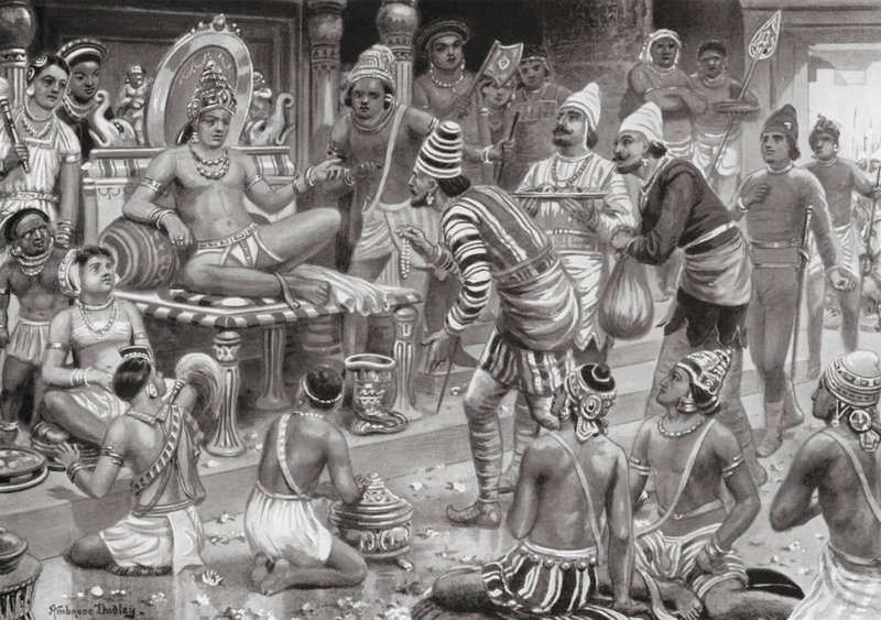 Pulikesin II, the Chalukhya, Receives Envoys from Persia by Robert Ambrose Dudley