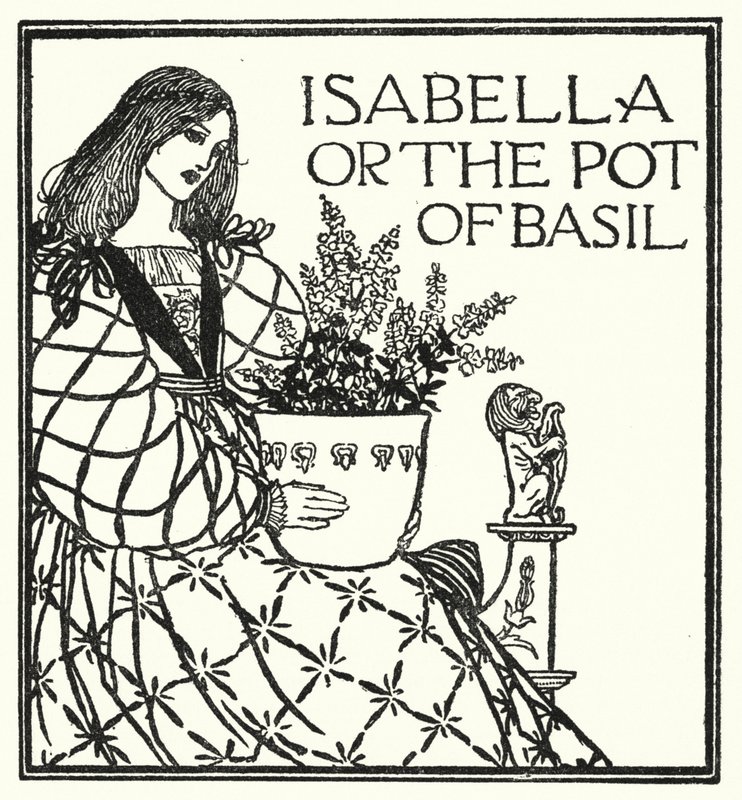 Illustration for Poems by John Keats: Isabella or The Pot of Basil by Robert Anning Bell