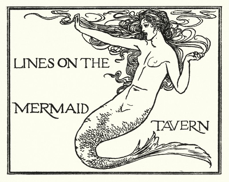 Illustration for Poems by John Keats: Lines on the Mermaid Tavern by Robert Anning Bell