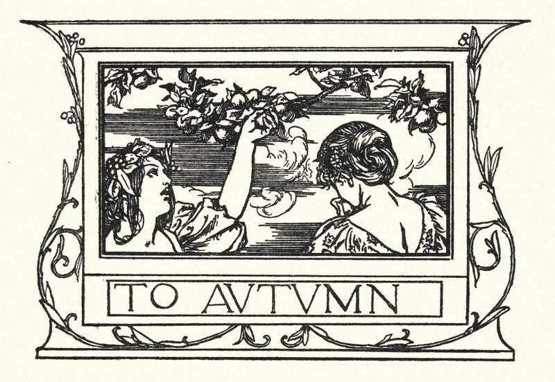 Illustration for Poems by John Keats: To Autumn by Robert Anning Bell
