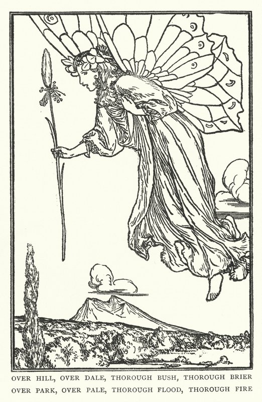 Over hill, over dale, thorough bush, thorough brier, over park, overpale, thorough flood, thorough fire by Robert Anning Bell