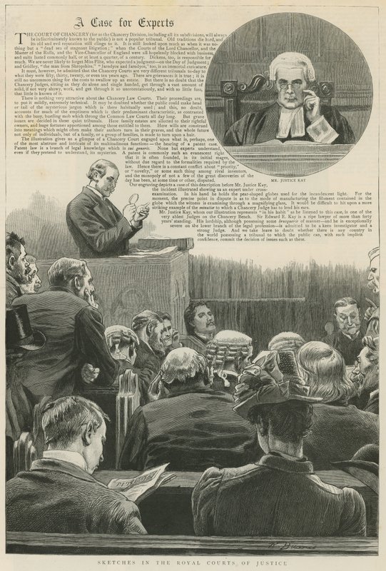 A Case for experts: Sketches in the Royal Courts of Justice; with a vignette of Mr Justice Kay by Robert Barnes