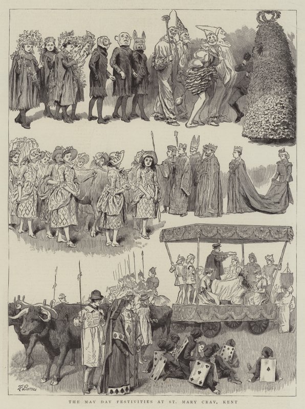 The May Day Festivities at St Mary Cray, Kent by Robert Barnes