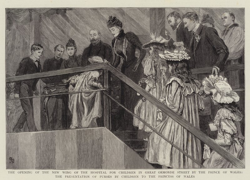 The Opening of the New Wing of the Hospital for Children in Great Ormonde Street by the Prince of Wales, the Presentation of Purses by Children to the Princess of Wales by Robert Barnes