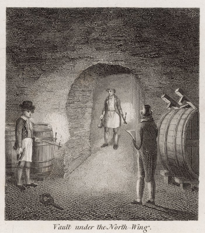 Vault under the North Wing of Crosby Hall by Robert Blemell Schnebbelie