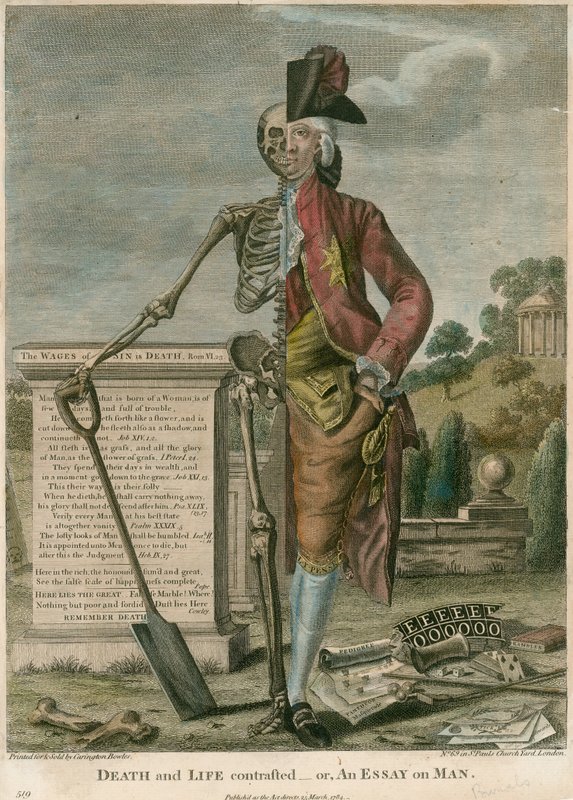 Death and life contrasted, or, An Essay on Man by Robert Dighton