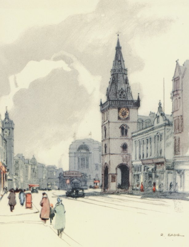 Glasgow: The Tolbooth and the Tron Steeple by Robert Eadie