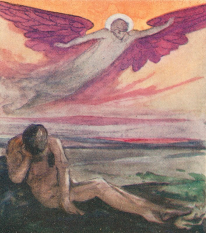 Illustration for The Dream of Gerontius by Cardinal Newman by Robert Traill Rose