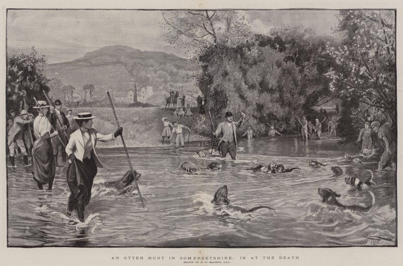 An Otter Hunt in Somersetshire, in at the Death by Robert Walker Macbeth