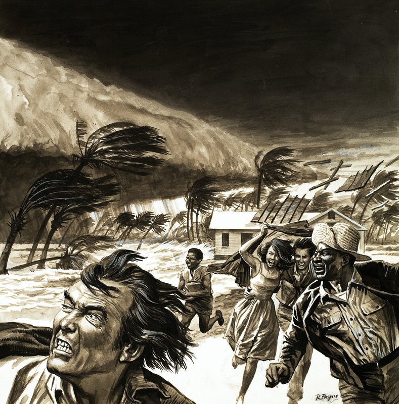 A tidal wave hits the Caribbean by Roger Payne