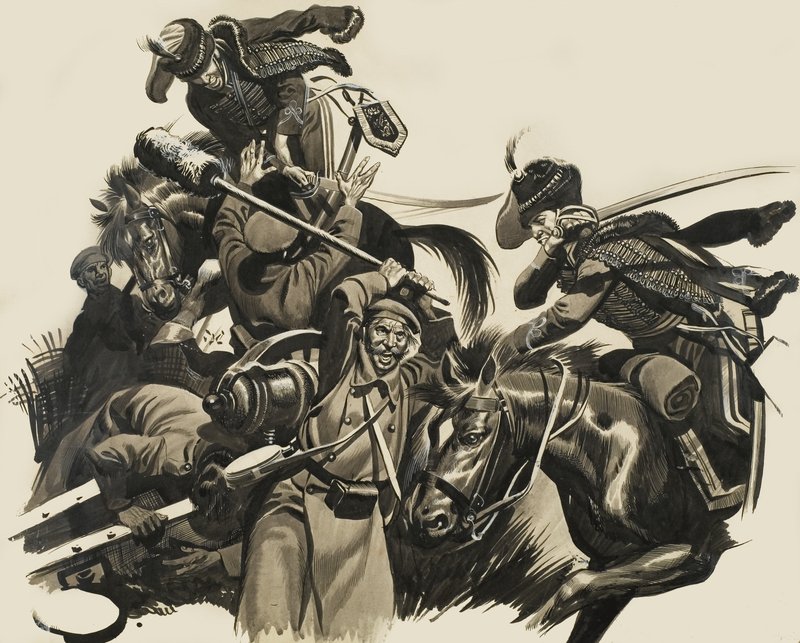 Battle Scene by Ron Embleton