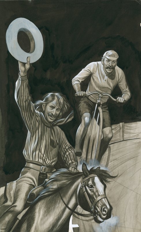 Bicycle vs Horse by Ron Embleton