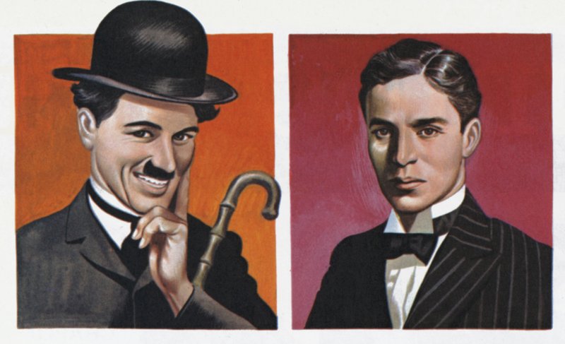 Charlie Chaplin, in costume, and as he really was by Ron Embleton