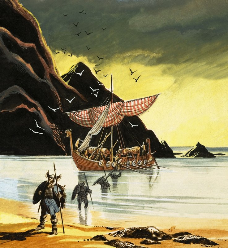 Leif Ericsson Reaches the New World by Ron Embleton