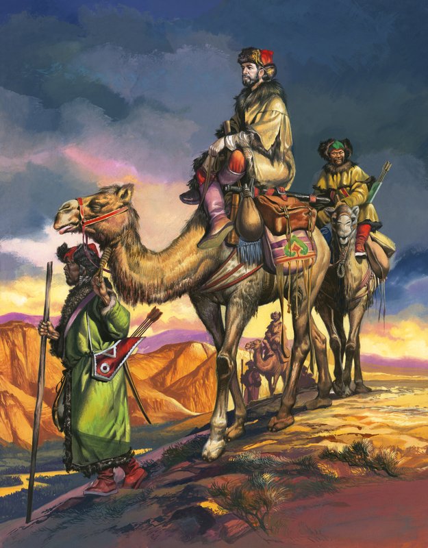 Marco Polo Crosses the Persian Deserts by Ron Embleton