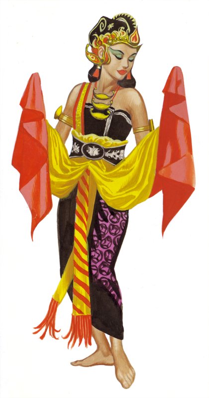 Mata Hari Dancing by Ron Embleton