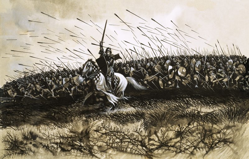 Unidentified Battle (Agincourt?) by Ron Embleton
