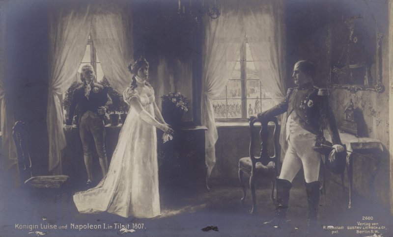 Queen Louise of Prussia meeting Napoleon at Tilsit by Rudolf Eichstaedt