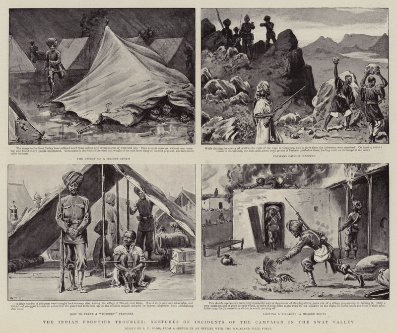 The Indian Frontier Troubles, Sketches of Incidents of the Campaign in the Swat Valley by S.T. Dadd