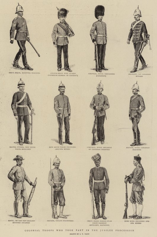 Colonial Troops Who Took Part in the Jubilee Procession by S.T. Dadd