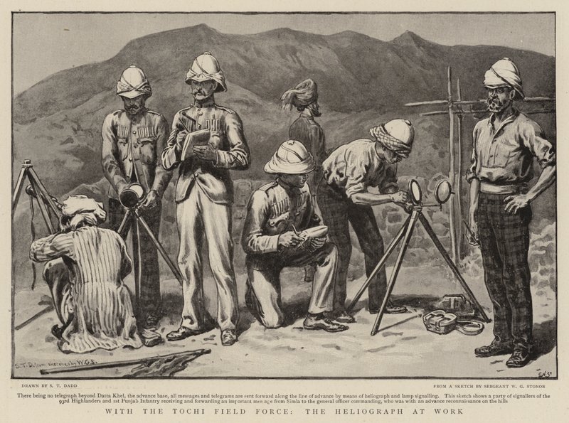 With the Tochi Field Force, the Heliograph at Work by S.T. Dadd