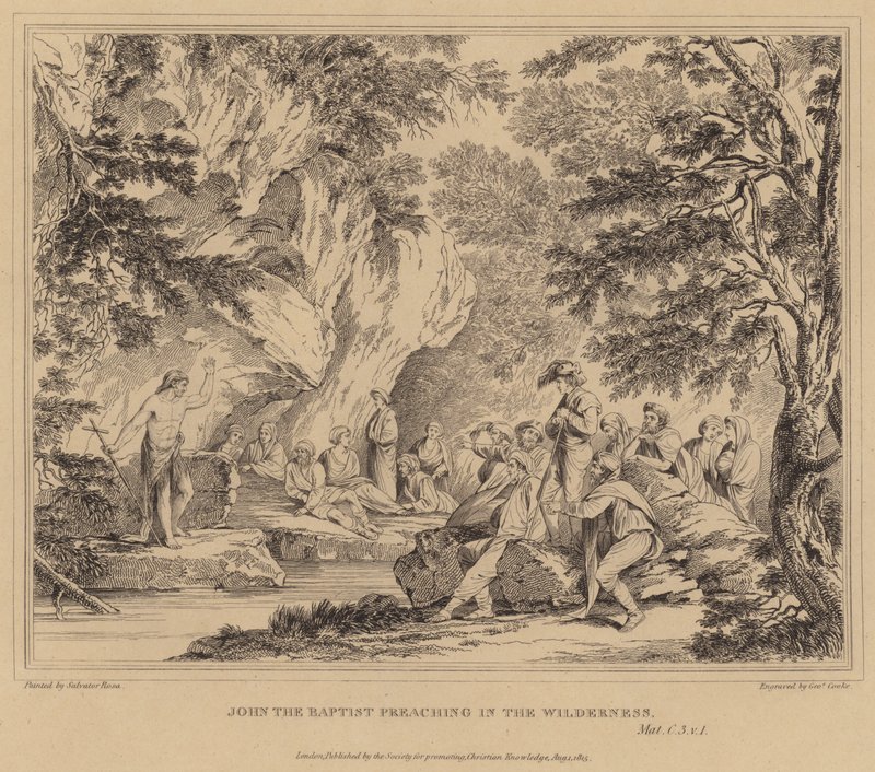 John the Baptist Preaching in the Wilderness, Matthew by Salvator Rosa