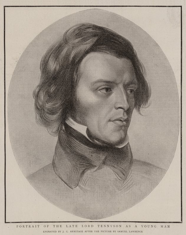 Portrait of the Late Lord Tennyson as a Young Man by Samuel Lawrence