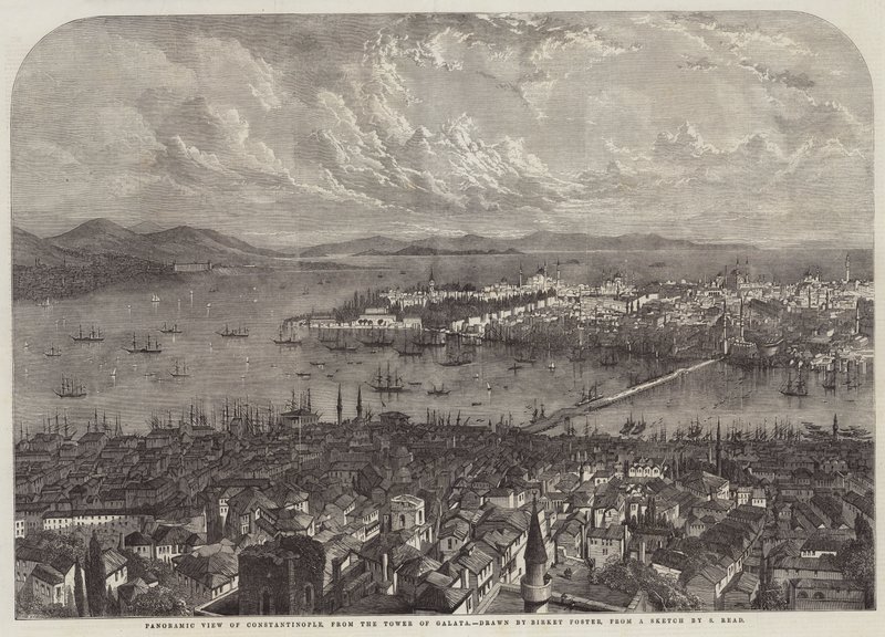 Panoramic View of Constantinople, from the Tower of Galata by Samuel Read