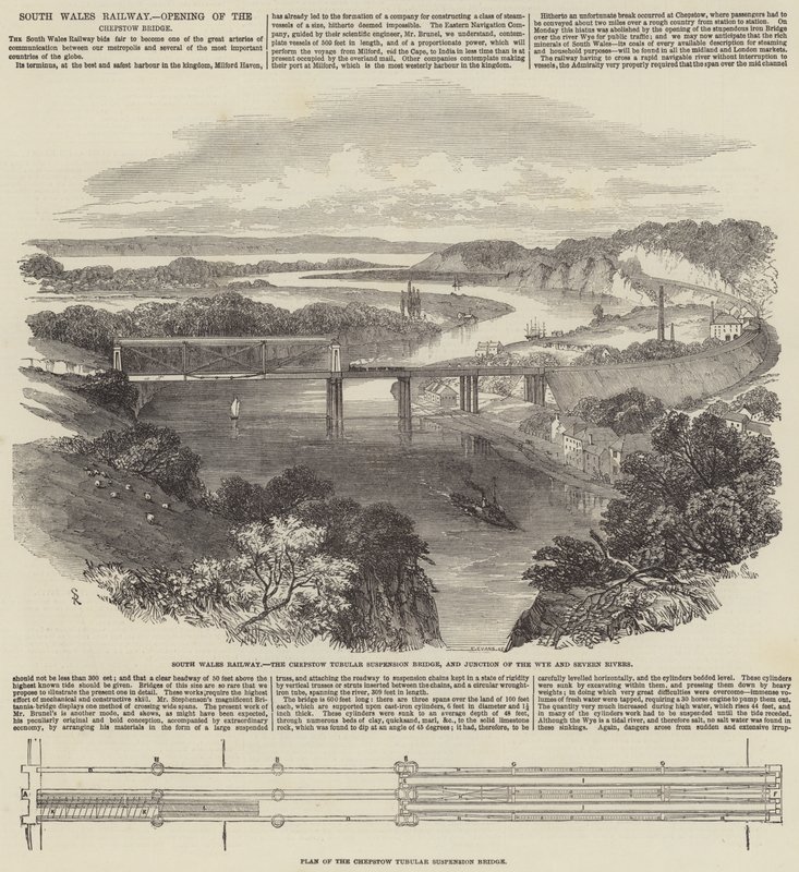 South Wales Railway, Opening of the Chepstow Bridge by Samuel Read