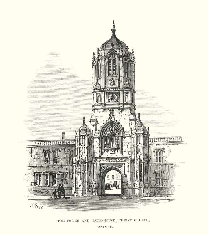 Tom-Tower and Gate-House, Christ Church, Oxford by Samuel Read