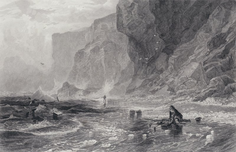 Illustration for The Pirate by Sir Walter Scott by Samuel (after) Bough