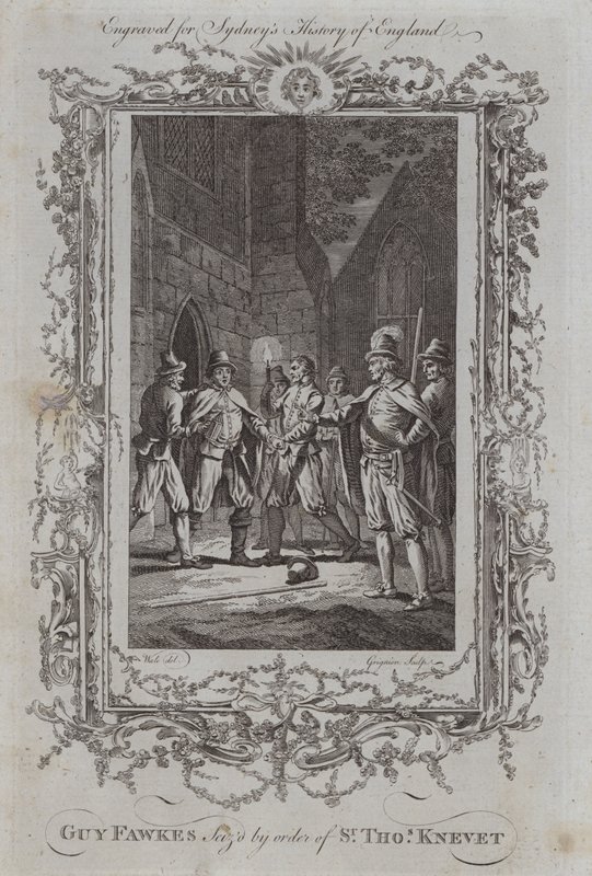 Guy Fawkes Seized by order of Sir Thomas Knevet by Samuel (after) Wale