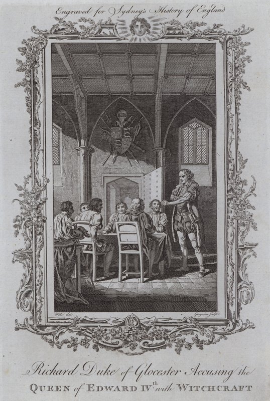 Richard Duke of Gloucester Accusing the Queen of Edward IV with Witchcraft by Samuel (after) Wale