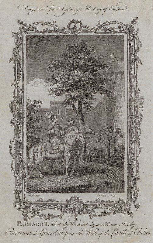 Richard I Mortally Wounded by an Arrow Shot by Bertram de Gourdon from the Walls of the Castle of Chilus by Samuel (after) Wale