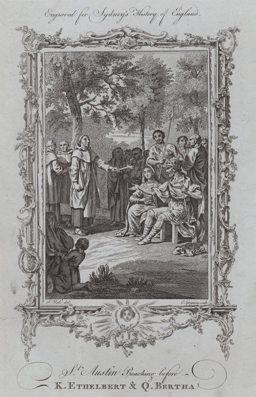 St Austin Preaching before King Ethelbert and Queen Bertha by Samuel (after) Wale