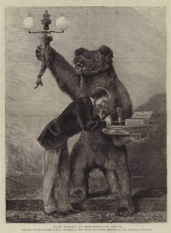 Bear Trophy at Marlborough House by Samuel Edmund Waller