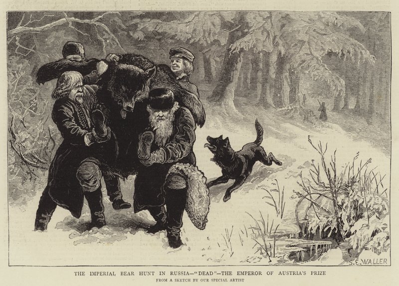 The Imperial Bear Hunt in Russia, Dead, the Emperor of Austria