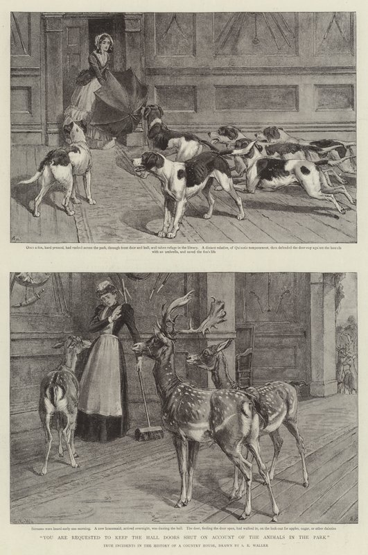 You are requested to keep the Hall Doors shut on Account of the Animals in the Park by Samuel Edmund Waller