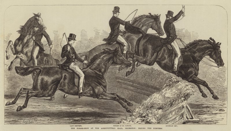 The Horse-Show at the Agricultural Hall, Islington, Trying the Hunters by Samuel John Carter