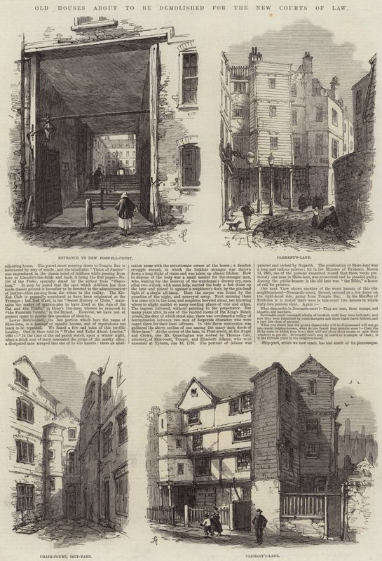Old Houses About to be Demolished for the New Courts of Law by Samuel Read